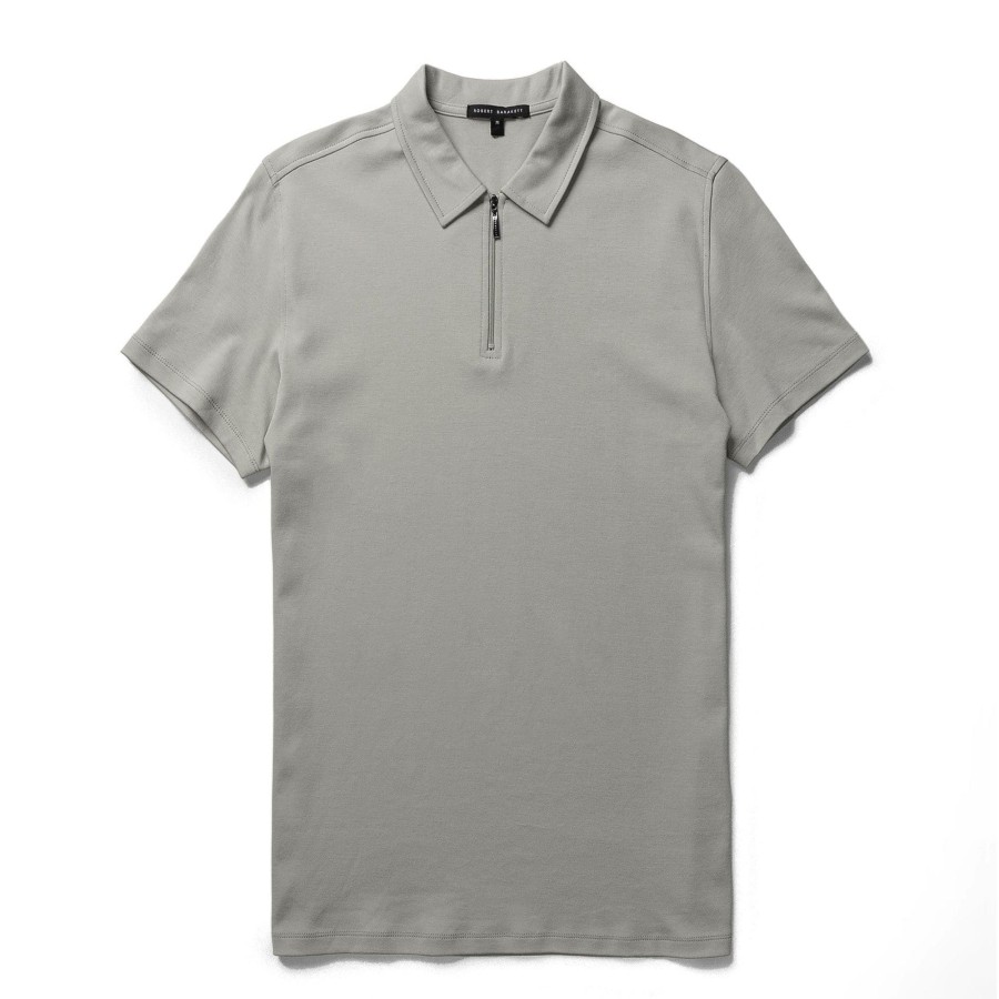 Tops Robert Barakett Short Sleeve Zip Polos | The Barakett Zip Polo