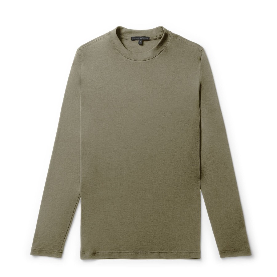 Tops Robert Barakett Long Sleeve Tees | The Barakett High Crew