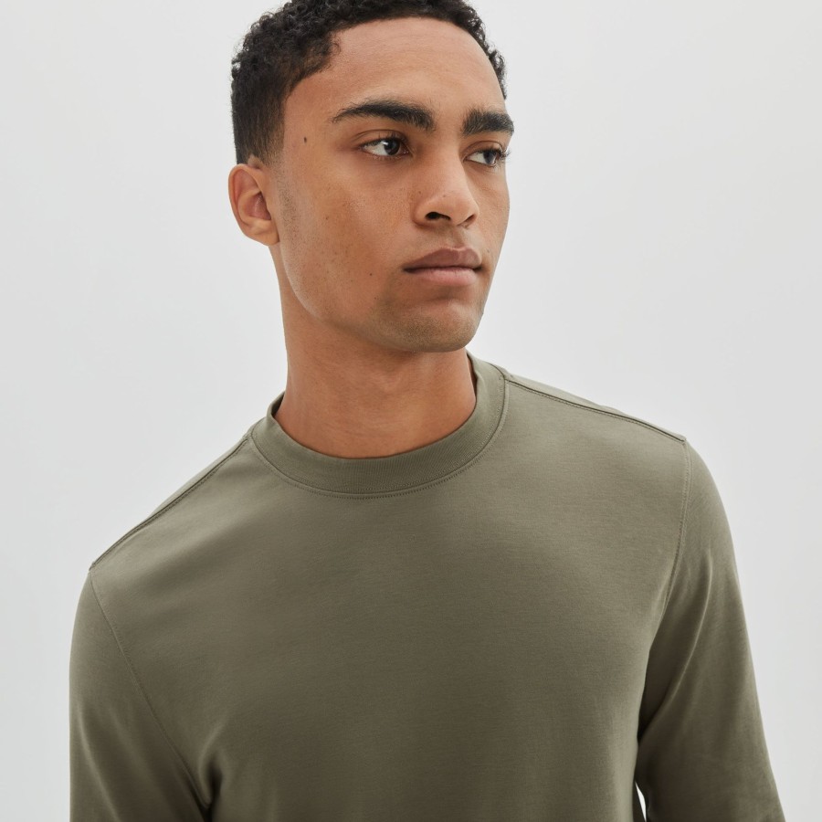 Tops Robert Barakett Long Sleeve Tees | The Barakett High Crew