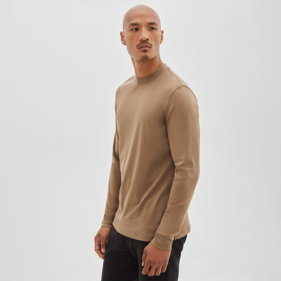 Tops Robert Barakett Long Sleeve Tees | The Barakett High Crew