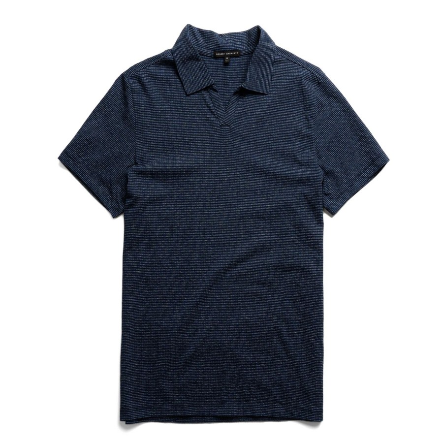 Tops Robert Barakett Short Sleeve Polos | Holder Open Collar Polo