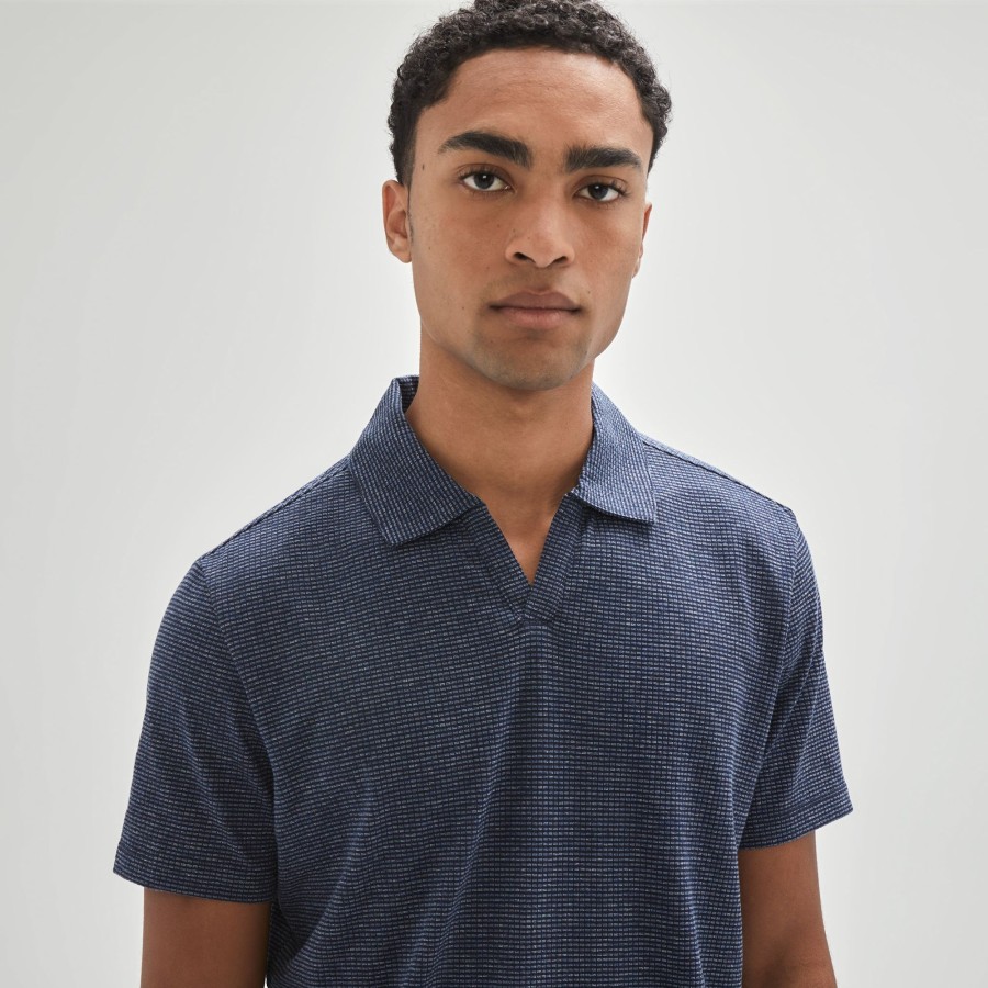 Tops Robert Barakett Short Sleeve Polos | Holder Open Collar Polo