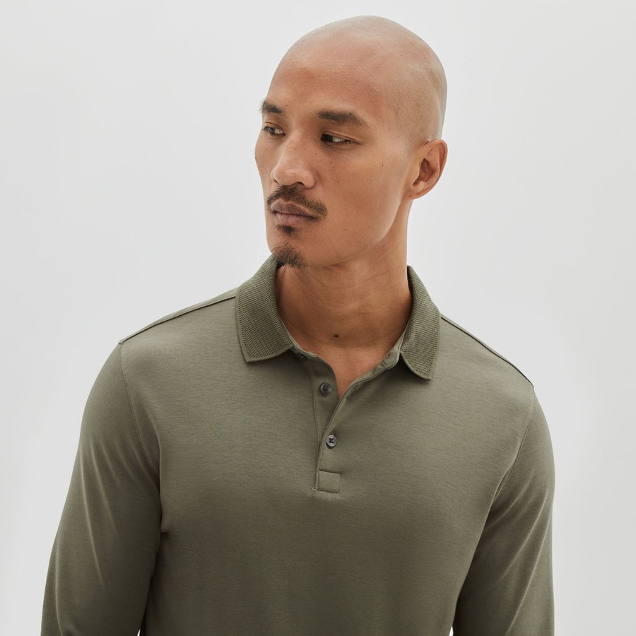 Tops Robert Barakett Long Sleeve Polos | The Barakett Long-Sleeve Polo