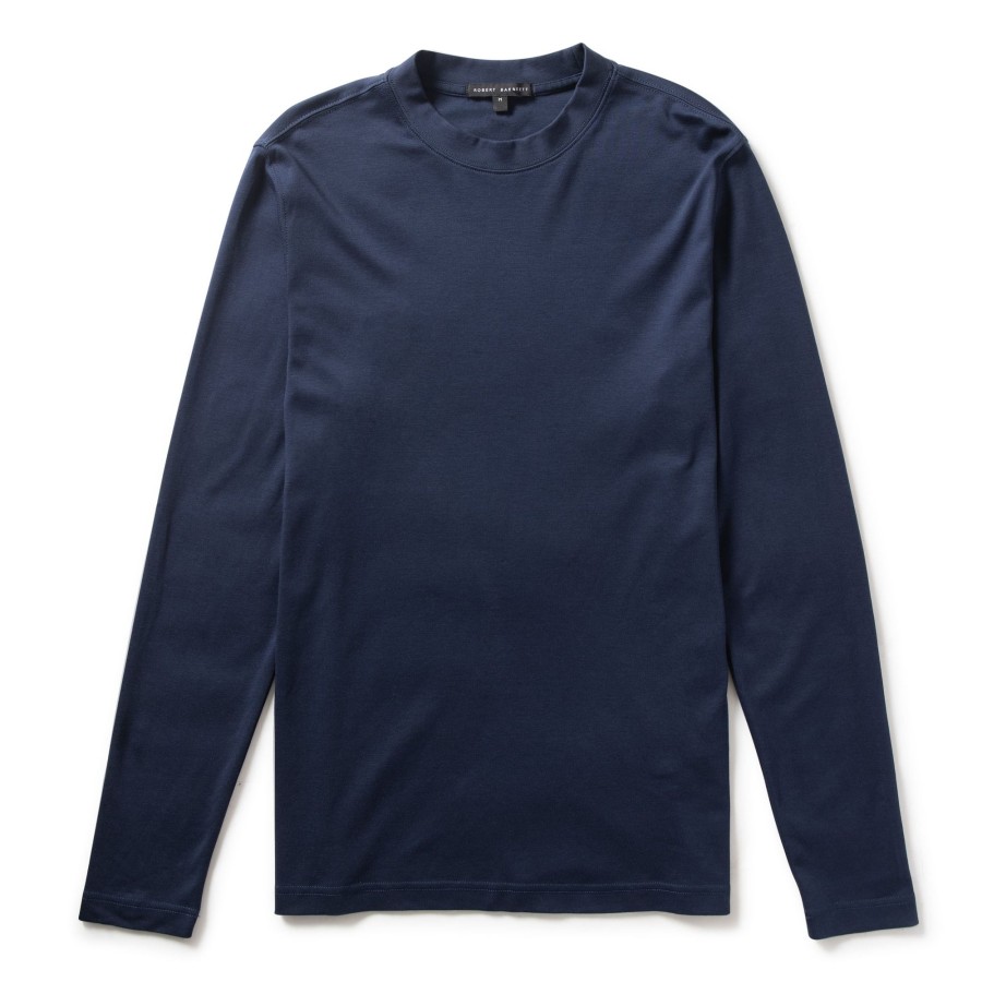 Tops Robert Barakett Long Sleeve Tees | The Barakett High Crew