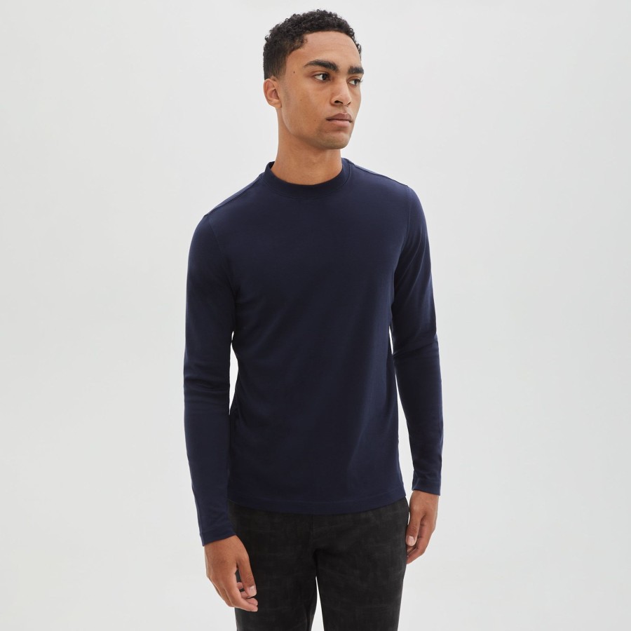 Tops Robert Barakett Long Sleeve Tees | The Barakett High Crew