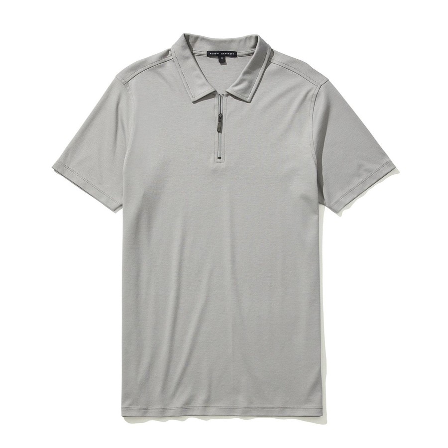 Tops Robert Barakett Short Sleeve Zip Polos | The Barakett Zip Polo