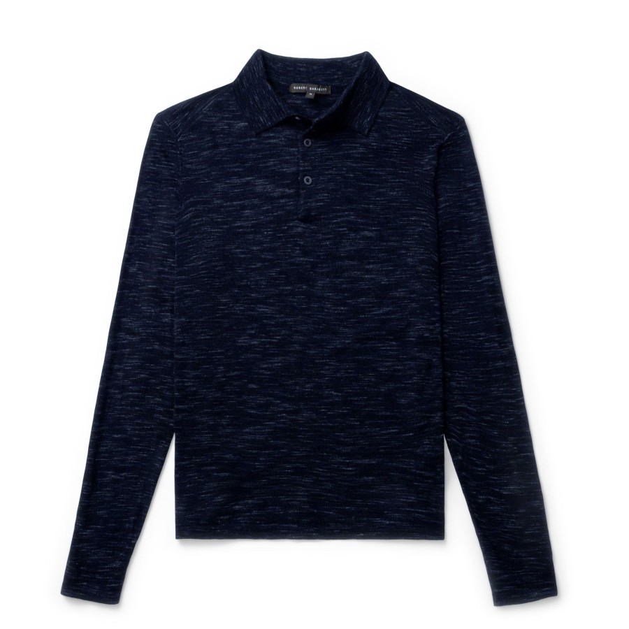 Tops Robert Barakett Long Sleeve Polos | Ryde Long-Sleeve Polo Sweater