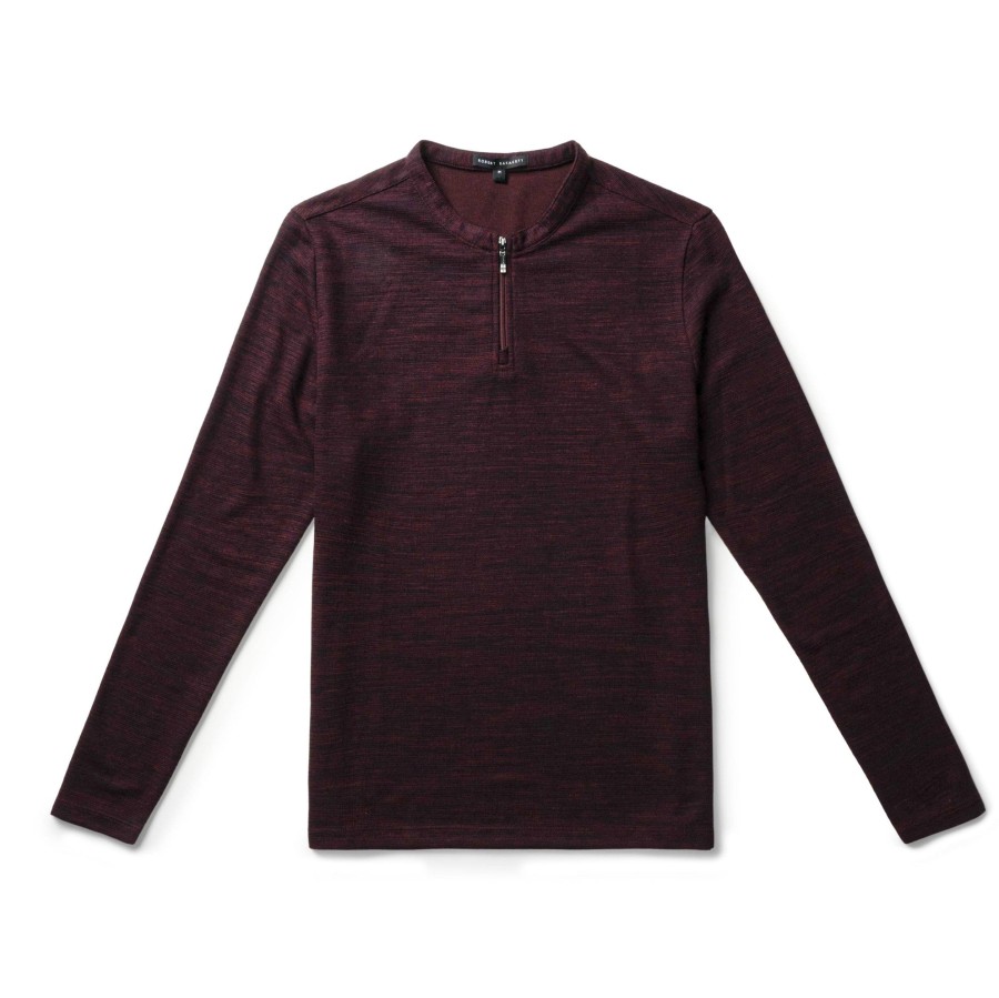 Tops Robert Barakett | Millwood Long-Sleeve Zip Henley