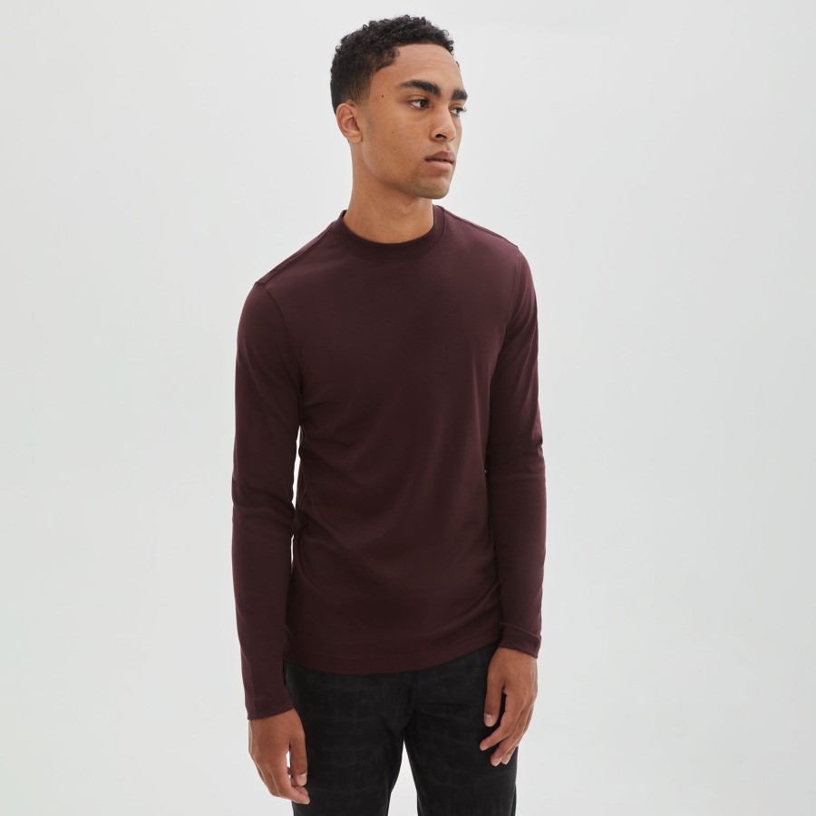 Tops Robert Barakett Long Sleeve Tees | The Barakett High Crew