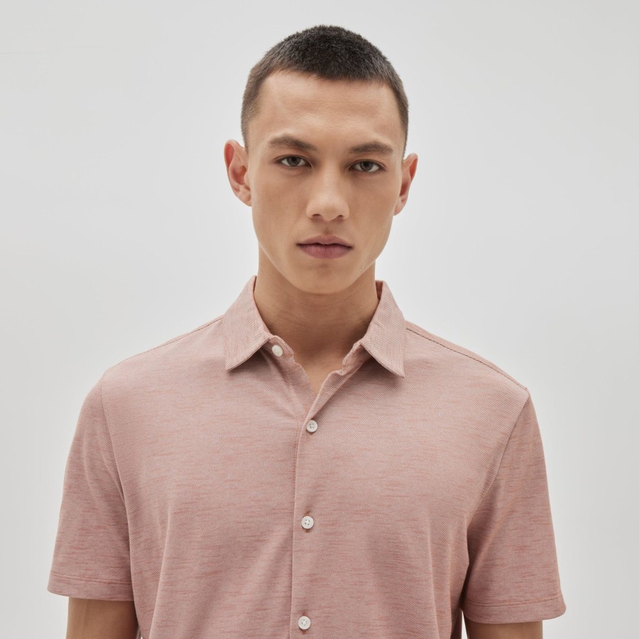 Tops Robert Barakett Short Sleeve Shirts | Whitner Knit Shirt