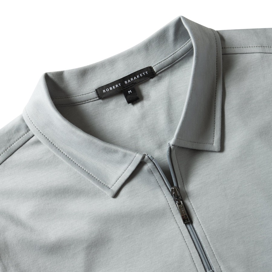 Tops Robert Barakett Long Sleeve Zip Polos | The Barakett Long-Sleeve Zip Polo