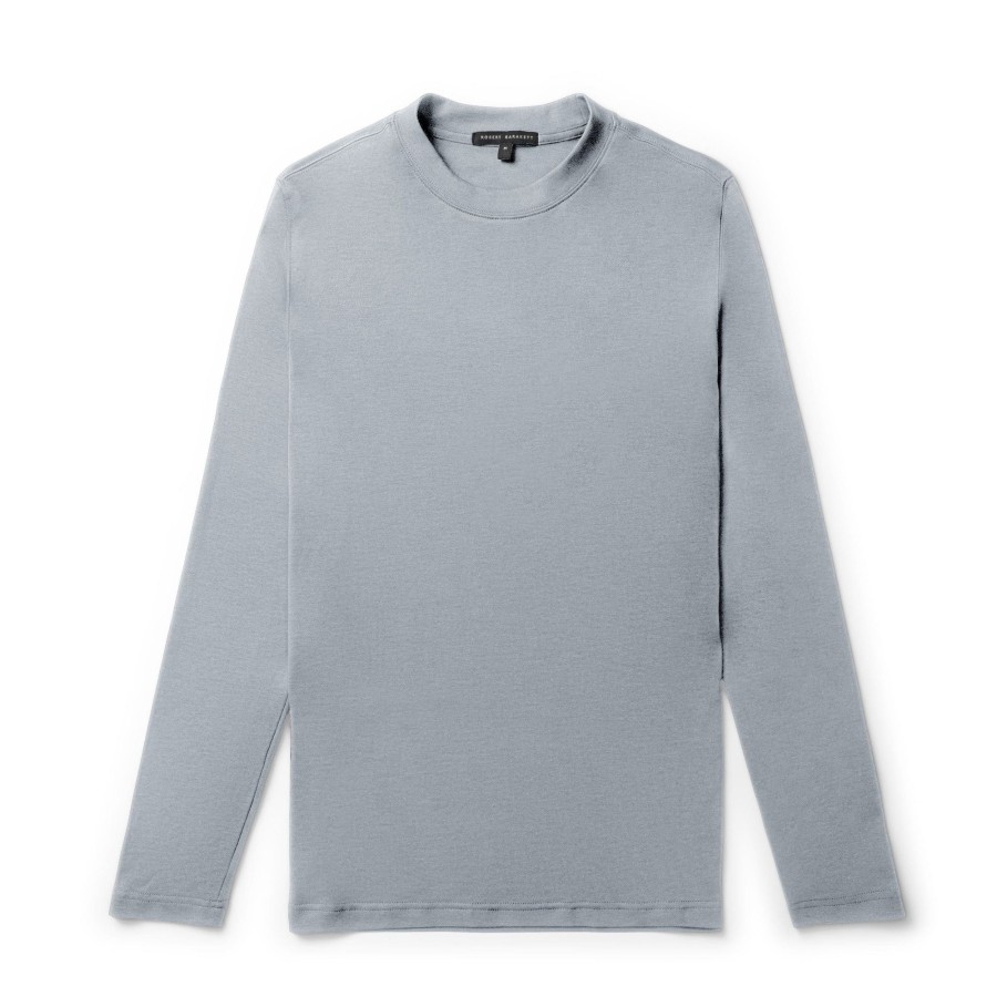 Tops Robert Barakett Long Sleeve Tees | The Barakett High Crew