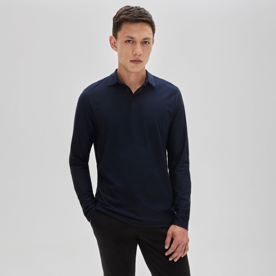 Tops Robert Barakett Long Sleeve Polos | Hickman Long-Sleeve Polo