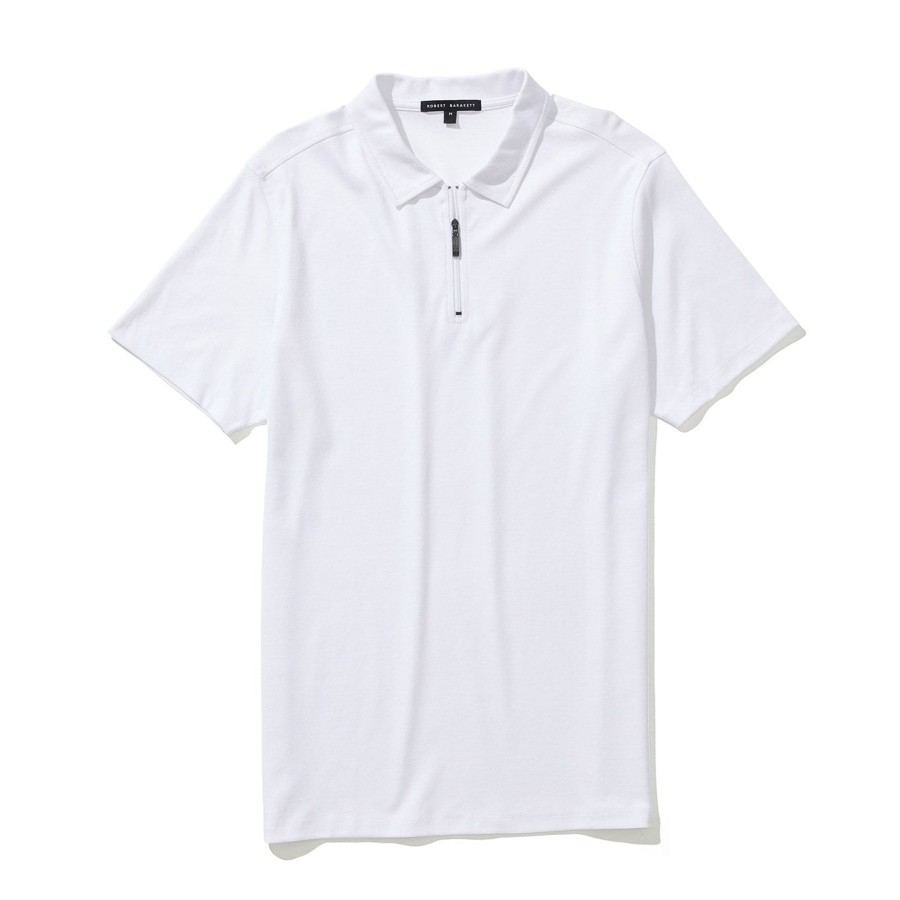 Tops Robert Barakett Short Sleeve Zip Polos | The Barakett Zip Polo