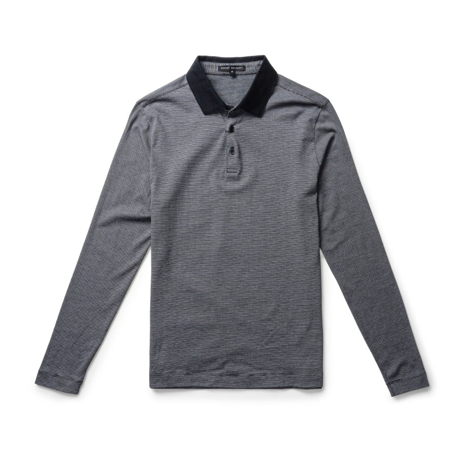 Tops Robert Barakett Long Sleeve Polos | Cross Long-Sleeve Polo