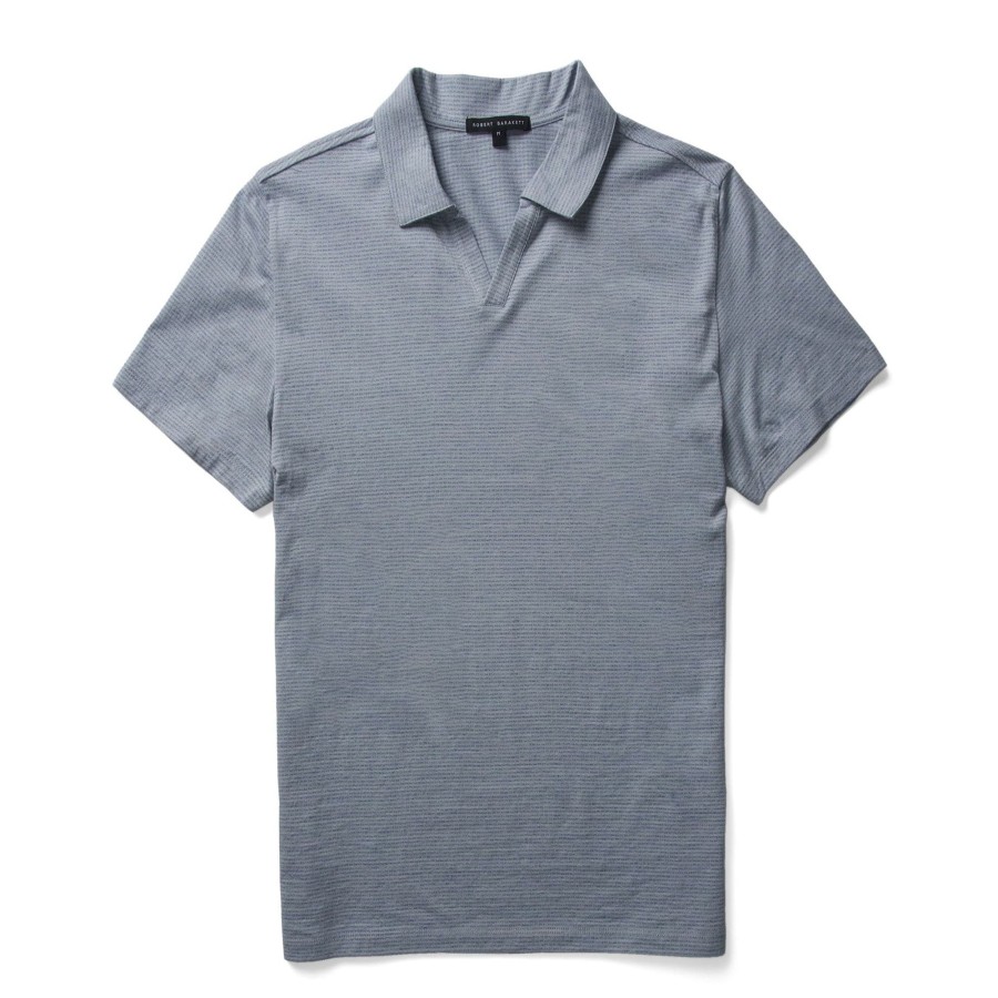 Tops Robert Barakett Short Sleeve Polos | Holder Open Collar Polo