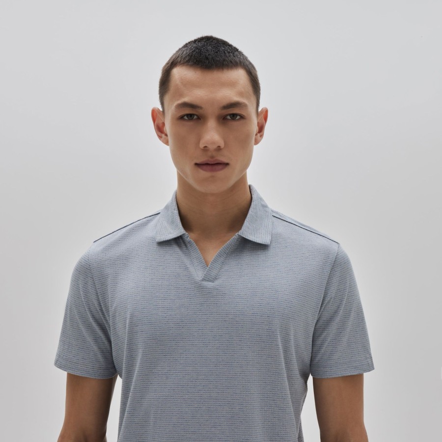 Tops Robert Barakett Short Sleeve Polos | Holder Open Collar Polo