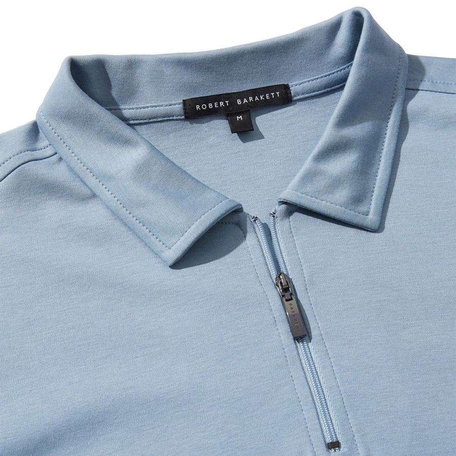 Tops Robert Barakett Short Sleeve Zip Polos | The Barakett Zip Polo