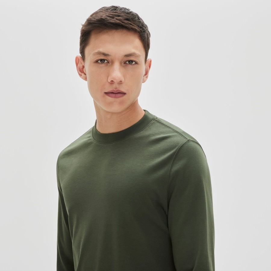 Tops Robert Barakett Long Sleeve Tees | The Barakett High Crew