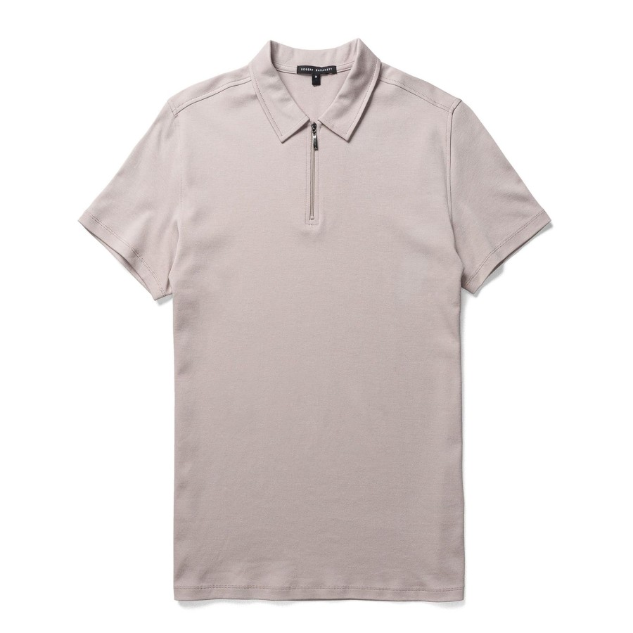 Tops Robert Barakett Short Sleeve Zip Polos | The Barakett Zip Polo