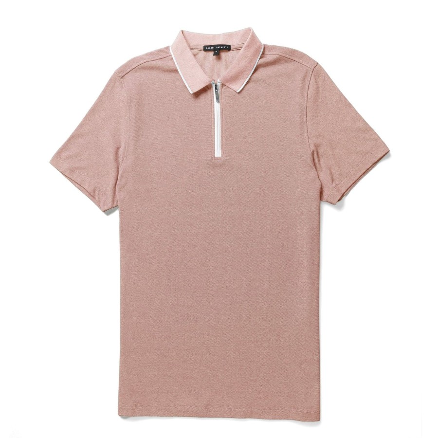 Tops Robert Barakett Short Sleeve Polos | Farnsworth Zip Polo