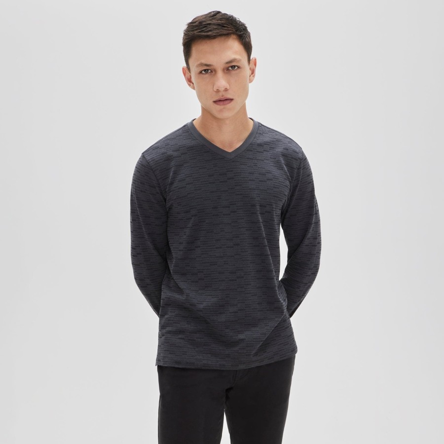 Tops Robert Barakett Long Sleeve Tees | Zola Long-Sleeve V-Neck Tee